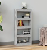 vidaXL Boekenkast/kamerscherm 60x30x135 cm bewerkt hout betongrijs