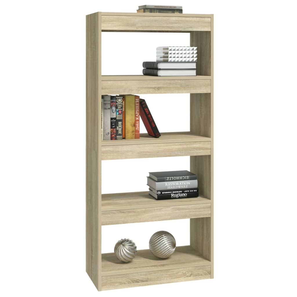 vidaXL Boekenkast/kamerscherm 60x30x135 cm bewerkt hout sonoma eiken