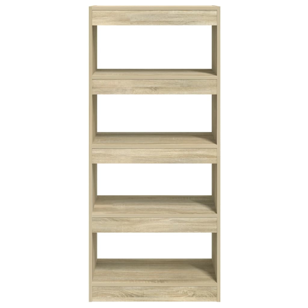 vidaXL Boekenkast/kamerscherm 60x30x135 cm bewerkt hout sonoma eiken