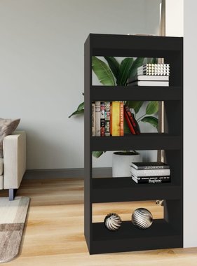 vidaXL Boekenkast/kamerscherm 60x30x135 cm bewerkt hout zwart