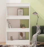 vidaXL Boekenkast/kamerscherm 60x30x103 cm spaanplaat hoogglans wit