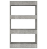 vidaXL Boekenkast/kamerscherm 60x30x103 cm spaanplaat betongrijs