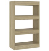 vidaXL Boekenkast/kamerscherm 60x30x103 cm spaanplaat sonoma eiken