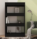 vidaXL Boekenkast/kamerscherm 60x30x103 cm spaanplaat zwart