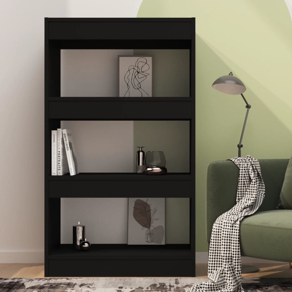 vidaXL Boekenkast/kamerscherm 60x30x103 cm spaanplaat zwart