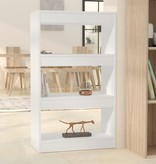 vidaXL Boekenkast/kamerscherm 60x30x103 cm spaanplaat wit