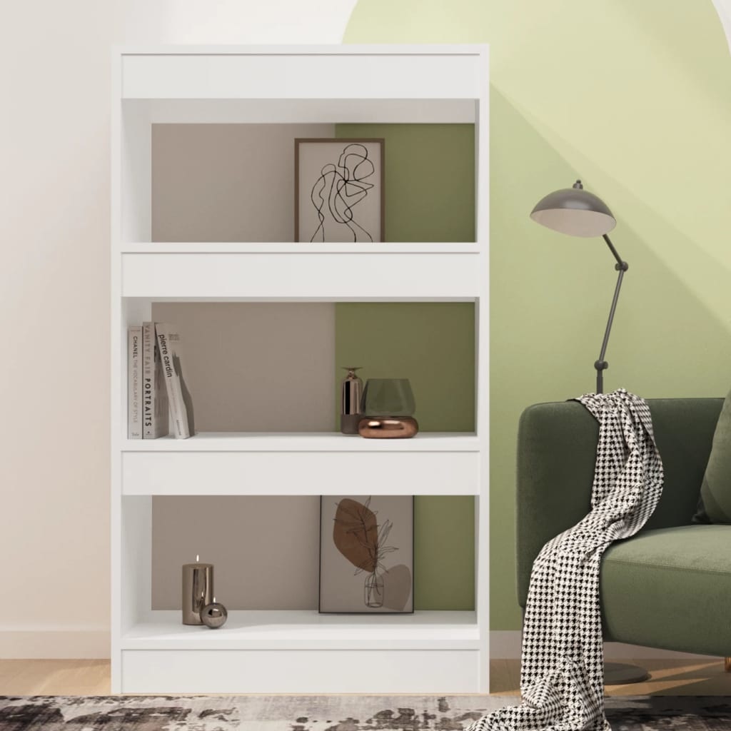 vidaXL Boekenkast/kamerscherm 60x30x103 cm spaanplaat wit