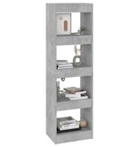 vidaXL Boekenkast/kamerscherm 40x30x135 cm betongrijs