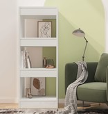 vidaXL Boekenkast/kamerscherm 40x30x103 cm spaanplaat hoogglans wit