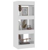 vidaXL Boekenkast/kamerscherm 40x30x103 cm spaanplaat hoogglans wit