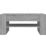 vidaXL Salontafel 102x55x45 cm bewerkt hout grijs sonoma eikenkleurig