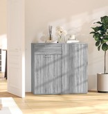 VidaXL Dressoir 80x36x75 cm bewerkt hout grijs sonoma eikenkleurig