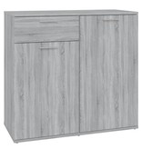 VidaXL Dressoir 80x36x75 cm bewerkt hout grijs sonoma eikenkleurig
