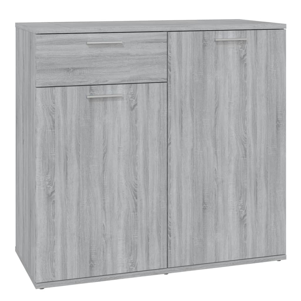 VidaXL Dressoir 80x36x75 cm bewerkt hout grijs sonoma eikenkleurig