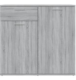 VidaXL Dressoir 80x36x75 cm bewerkt hout grijs sonoma eikenkleurig