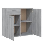 VidaXL Dressoir 80x36x75 cm bewerkt hout grijs sonoma eikenkleurig