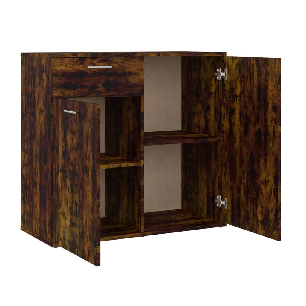 VidaXL Dressoir 80x36x75 cm bewerkt hout gerookt eikenkleurig
