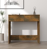 VidaXL Bureau 80x40x75 cm bewerkt hout gerookt eikenkleurig