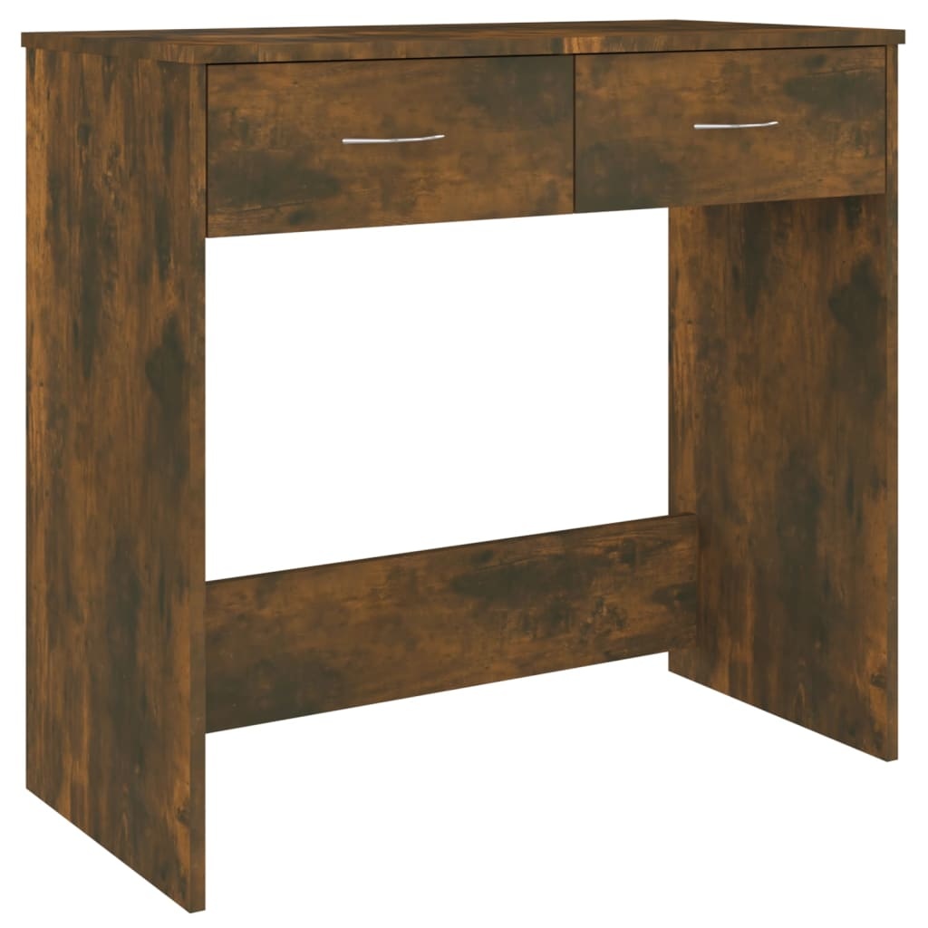 VidaXL Bureau 80x40x75 cm bewerkt hout gerookt eikenkleurig