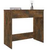 VidaXL Bureau 80x40x75 cm bewerkt hout gerookt eikenkleurig