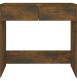 VidaXL Bureau 80x40x75 cm bewerkt hout gerookt eikenkleurig