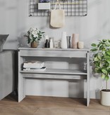 VidaXL Wandtafel 102x30x80 cm bewerkt hout grijs sonoma eikenkleurig