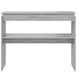 VidaXL Wandtafel 102x30x80 cm bewerkt hout grijs sonoma eikenkleurig