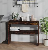 VidaXL Wandtafel 102x30x80 cm bewerkt hout gerookt eikenkleurig
