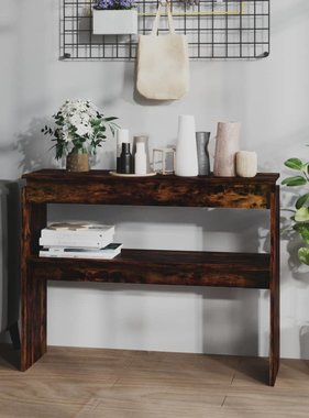 VidaXL Wandtafel 102x30x80 cm bewerkt hout gerookt eikenkleurig