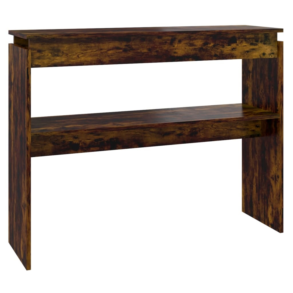 VidaXL Wandtafel 102x30x80 cm bewerkt hout gerookt eikenkleurig