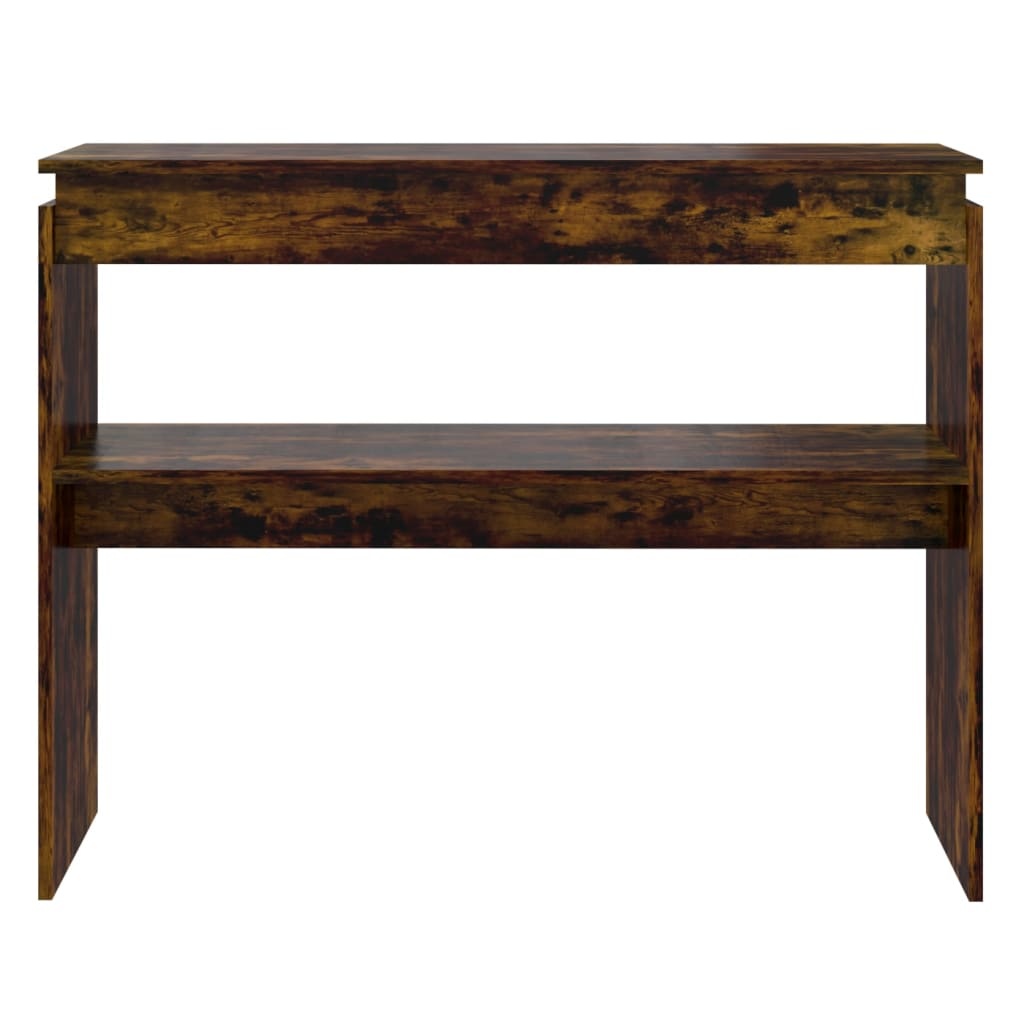 VidaXL Wandtafel 102x30x80 cm bewerkt hout gerookt eikenkleurig