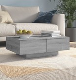 VidaXL Salontafel 90x60x31 cm bewerkt hout grijs sonoma eikenkleurig