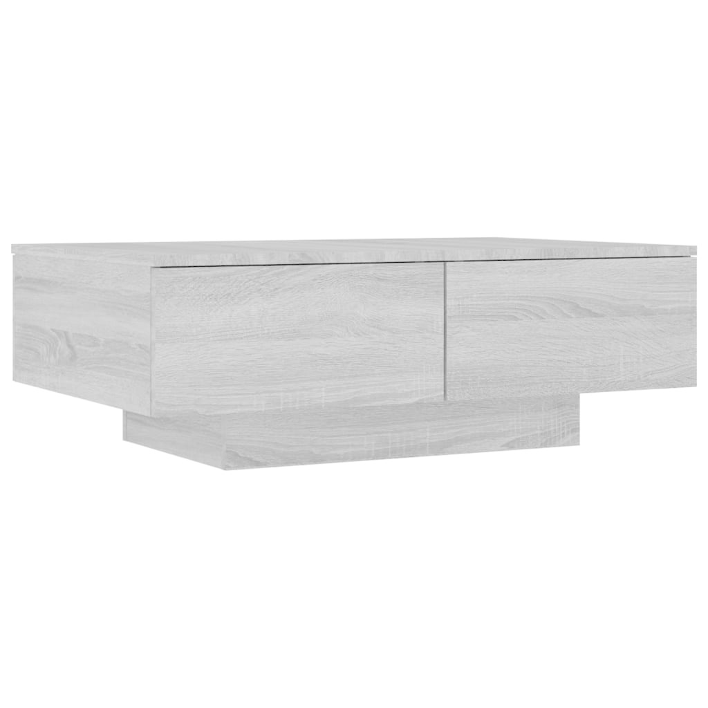 VidaXL Salontafel 90x60x31 cm bewerkt hout grijs sonoma eikenkleurig