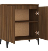 vidaXL Dressoir 60x35x70 cm bewerkt hout bruineikenkleurig