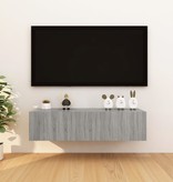 VidaXL Tv-wandmeubelen 4 st 30,5x30x30 cm grijs sonoma eikenkleurig