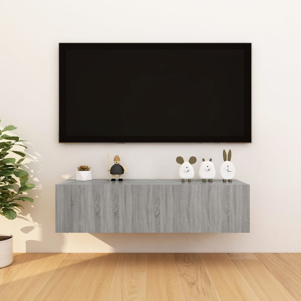 VidaXL Tv-wandmeubelen 4 st 30,5x30x30 cm grijs sonoma eikenkleurig
