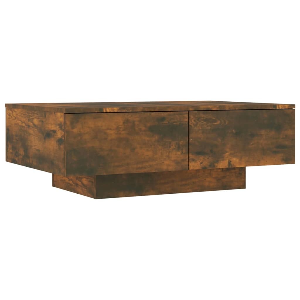 VidaXL Salontafel 90x60x31 cm bewerkt hout gerookt eikenkleurig