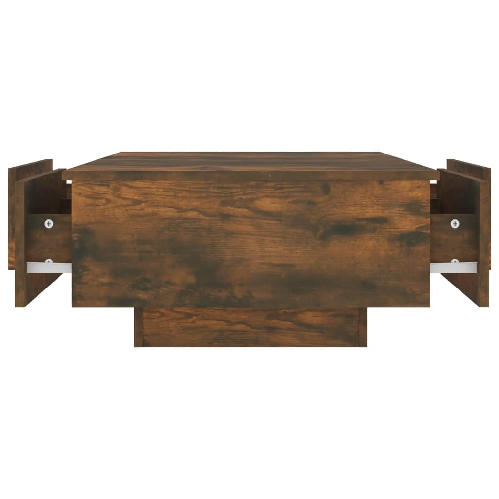 VidaXL Salontafel 90x60x31 cm bewerkt hout gerookt eikenkleurig