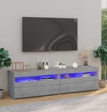 VidaXL Tv-meubelen met LED-verlichting 2 st 75x35x40 cm grijs sonoma