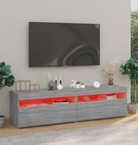 VidaXL Tv-meubelen met LED-verlichting 2 st 75x35x40 cm grijs sonoma