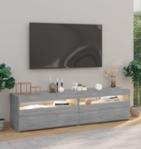 VidaXL Tv-meubelen met LED-verlichting 2 st 75x35x40 cm grijs sonoma