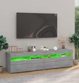 VidaXL Tv-meubelen met LED-verlichting 2 st 75x35x40 cm grijs sonoma