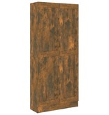 vidaXL Boekenkast 82,5x30,5x185,5 cm bewerkt hout gerookt eikenkleurig