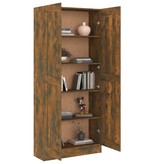 vidaXL Boekenkast 82,5x30,5x185,5 cm bewerkt hout gerookt eikenkleurig