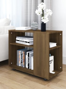 VidaXL Bijzettafel 70x35x55 cm bewerkt hout bruineikenkleurig