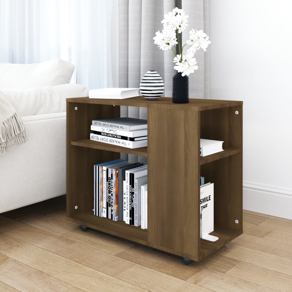 VidaXL Bijzettafel 70x35x55 cm bewerkt hout bruineikenkleurig