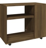 VidaXL Bijzettafel 70x35x55 cm bewerkt hout bruineikenkleurig
