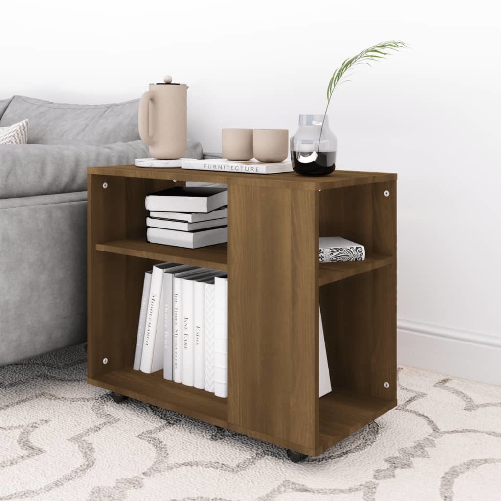 VidaXL Bijzettafel 70x35x55 cm bewerkt hout bruineikenkleurig