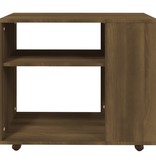 VidaXL Bijzettafel 70x35x55 cm bewerkt hout bruineikenkleurig
