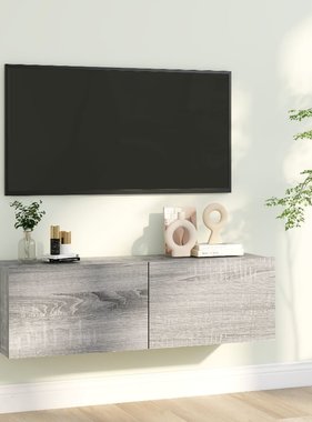 VidaXL Tv-wandmeubel 100x30x30 cm bewerkt hout grijs sonoma eikenkleur
